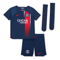 Fotbalové Dres Paris Saint-Germain Kylian Mbappe #7 Dětské Domácí 2023-24 Krátký Rukáv (+ trenýrky)